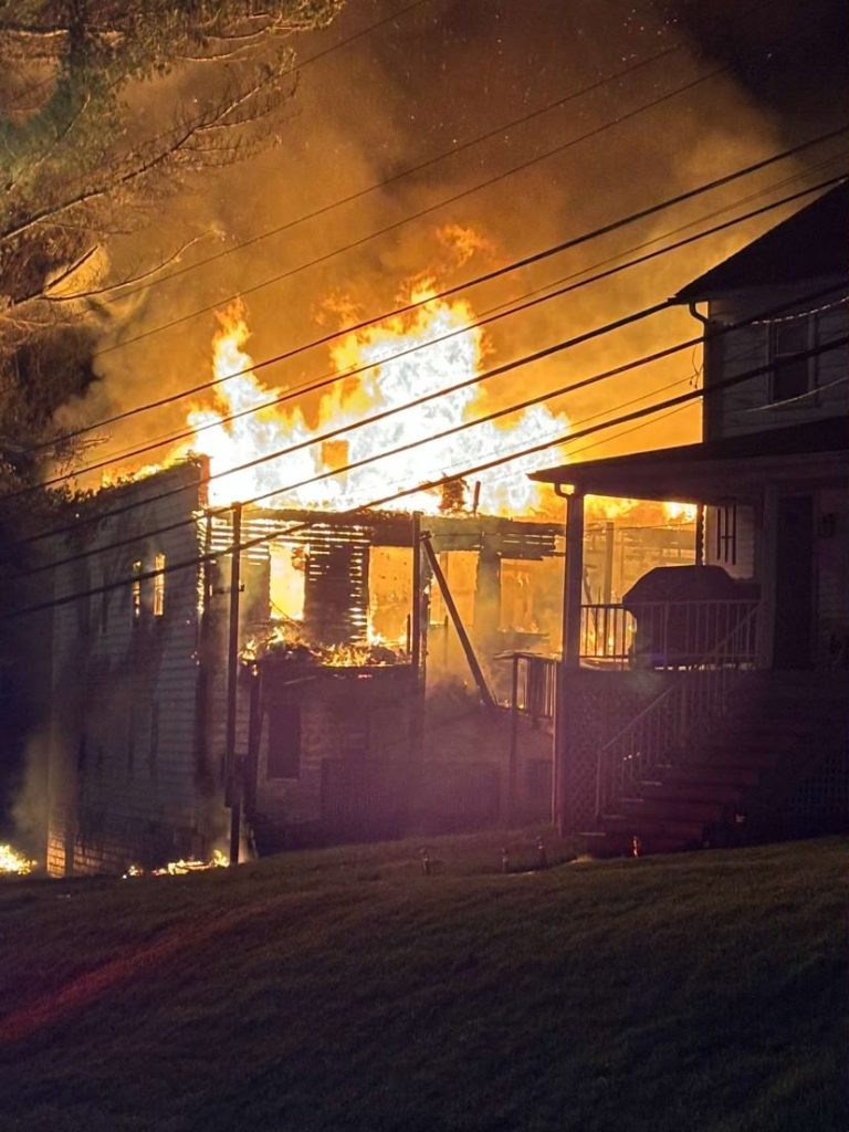 Abandoned building destroyed by fire in Cokeburg - Vimarsana News