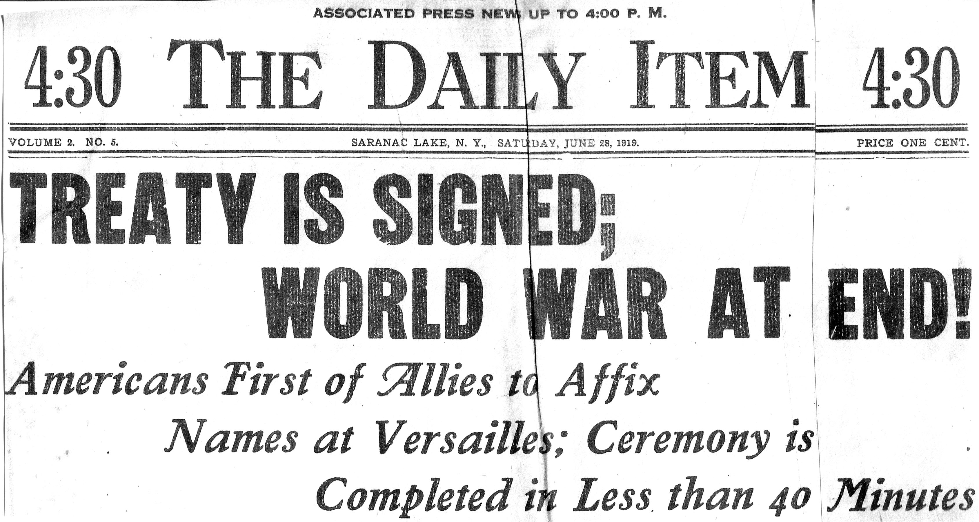The End Of World War I News Sports Jobs Adirondack Daily Enterprise The End Of World War I News Sports Jobs Adirondack Daily Enterprise