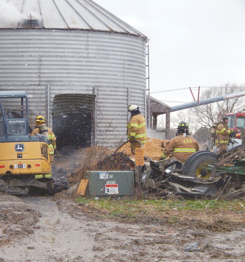 Firefighters battle flames in grain bin News, Sports, Jobs The