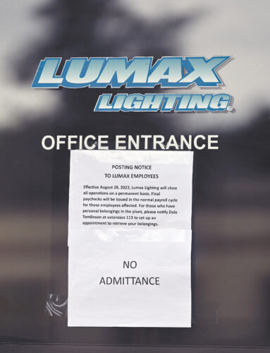 Lumax Lighting ceases all operations | News, Sports, Jobs - Vimarsana News
