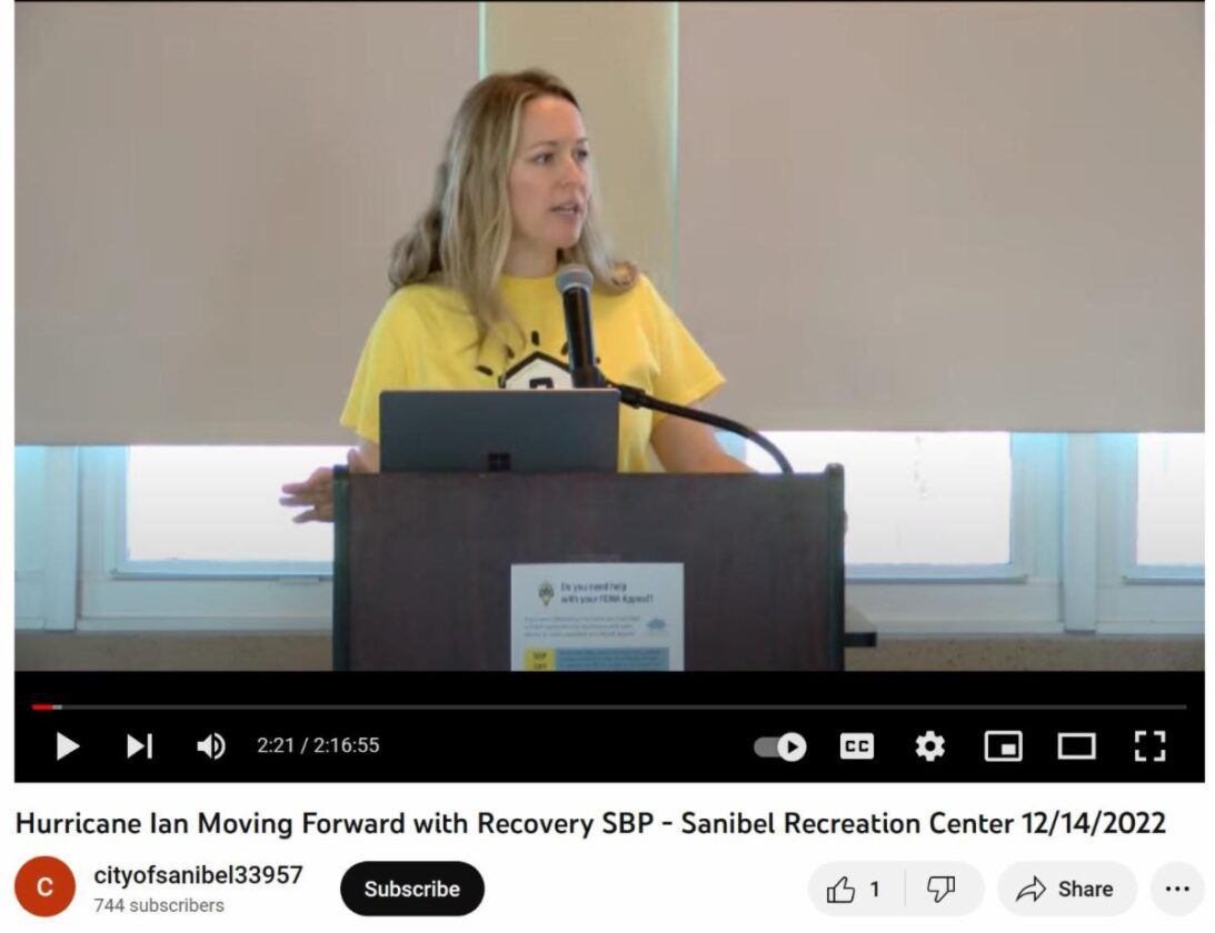 SBP provides storm recovery presentation | News, Sports, Jobs - SANIBEL-CAPTIVA - Island Reporter, Islander and Current - Vimarsana News