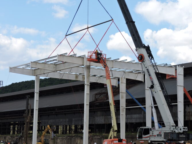 Steel goes up for Form Energy project in Weirton | News, Sports, Jobs - Vimarsana News