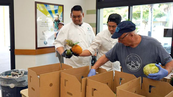 UHMC students pivot from food prep to packing produce for community members affected by the August wildfires | News, Sports, Jobs - Vimarsana News