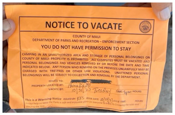 ACLU asks county to stop planned sweeps of houseless citizens near Lahaina parks | News, Sports, Jobs - Vimarsana News