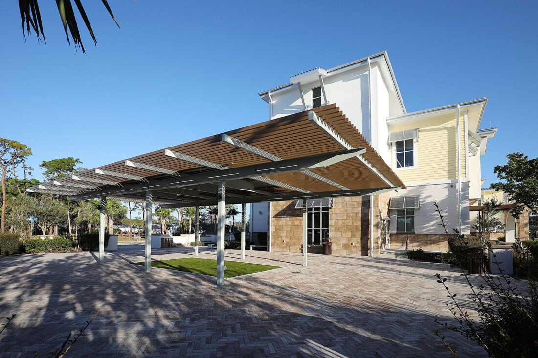 Stevens Construction completes shade structures for Lee County libraries | News, Sports, Jobs - Vimarsana News