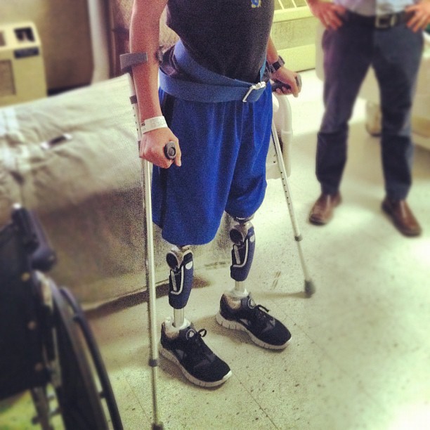 KU student who lost legs in accident back on his feet | News, Sports ...