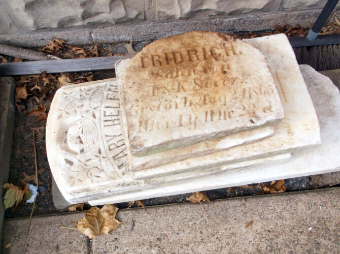Great Island Cemetery markers find new home following discovery in city's hill section | News, Sports, Jobs - Vimarsana News