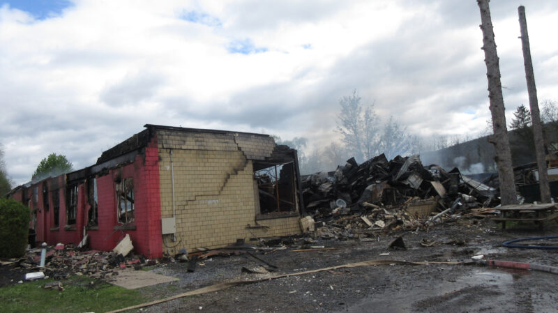 Fire destroys business in Howard
