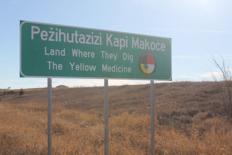 New highway signs feature Dakota name for Upper Sioux Community | News, Sports, Jobs - Vimarsana News