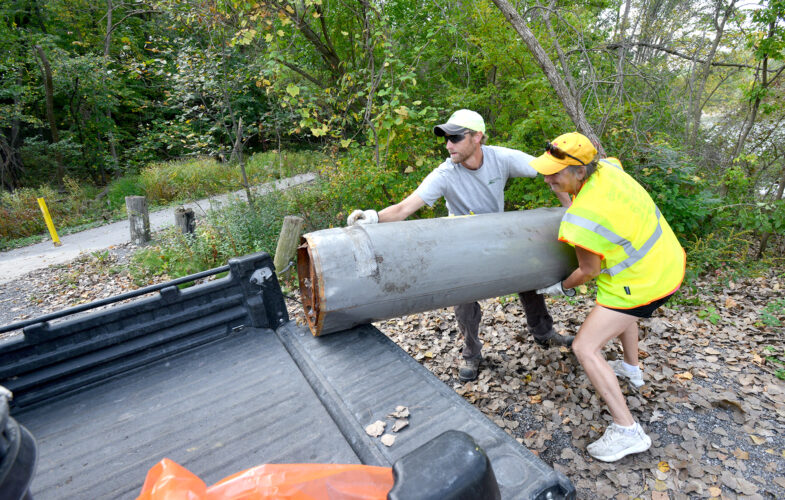 Litter … and a water heater