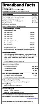 FCC launching broadband consumer labels: Larger ISPs required to display them starting Wednesday | News, Sports, Jobs - Vimarsana News