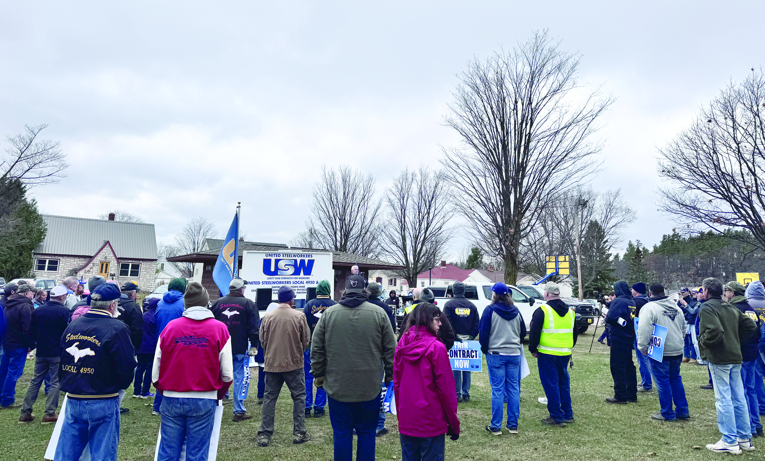 United Steelworkers rally held in Negaunee amid ongoing contract negotiations with Cleveland Cliffs