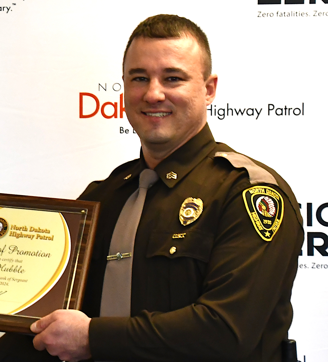 North Dakota Patrol バッジ SERGEANT NDHP Promotes Trooper Peschong