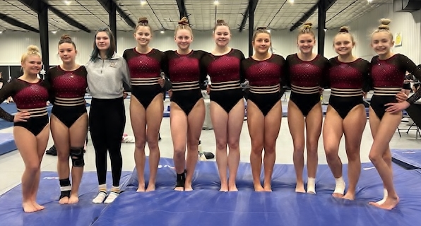 Minot High gymnastics team gets preview of state competition