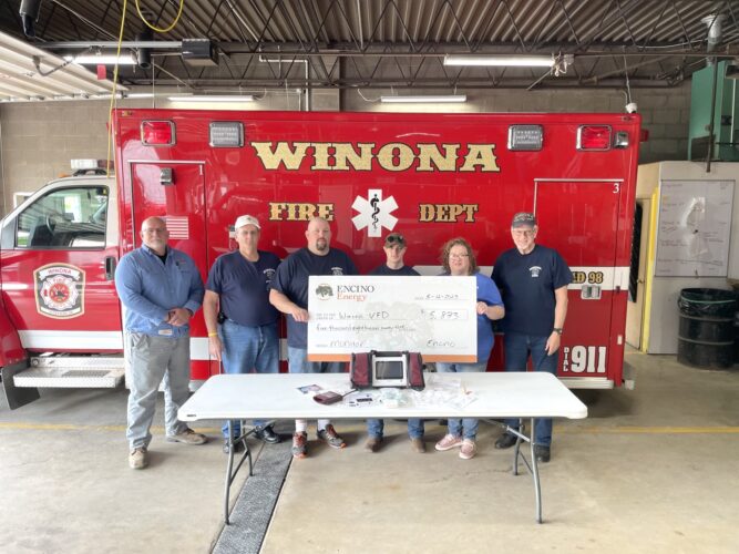 Winona VFD gets a boost from Encino Energy | News, Sports, Jobs - Vimarsana News