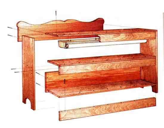 grow light frame shelf diy