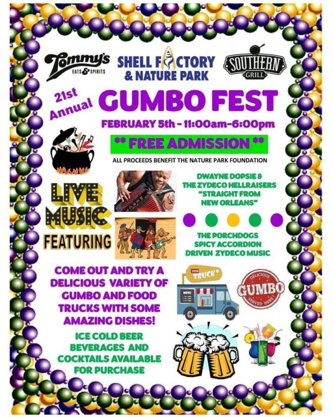 Gumbo Fest returns to Shell Factory on Feb. 5 | News, Sports, Jobs - Vimarsana News