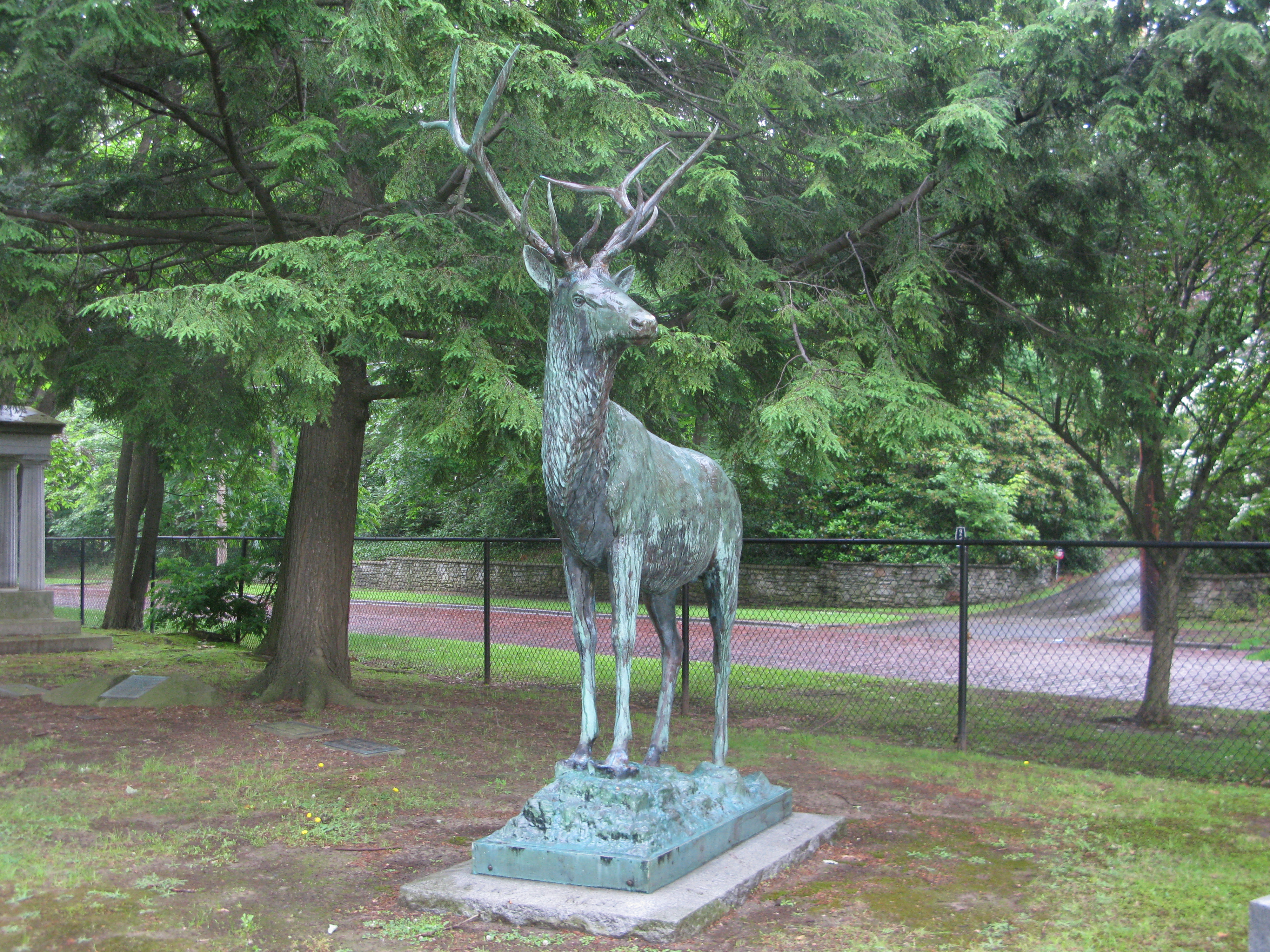 Refurbished Bronze Elk Statue Returns To Lake View Cemetery News