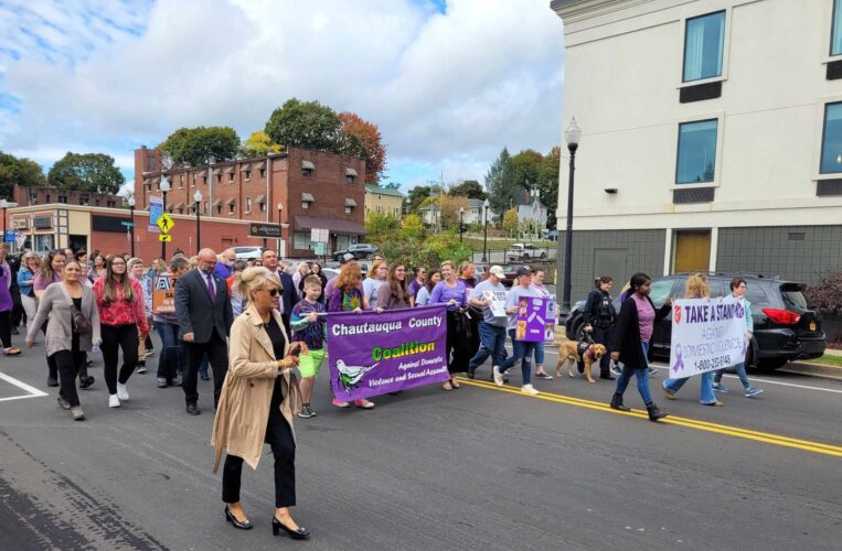 Walk Against Domestic Violence Marchers Commandeer 2nd St | News, Sports, Jobs - Vimarsana News