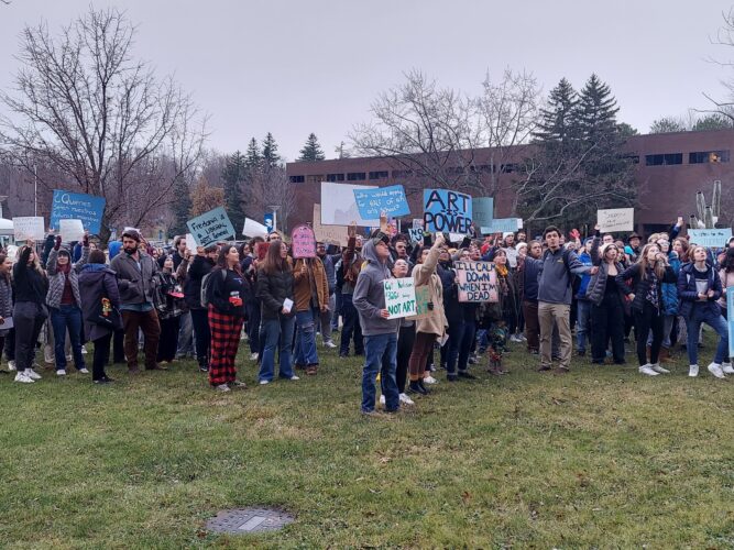 Degrees of frustration Hundreds of students protest proposed SUNY cuts | News, Sports, Jobs - Vimarsana News