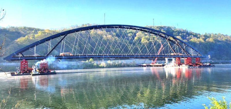 Major piece of Ohio River bridge in place | News, Sports, Jobs - Vimarsana News