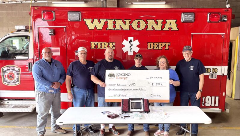 Winona VFD gets a boost from Encino Energy | News, Sports, Jobs - Vimarsana News