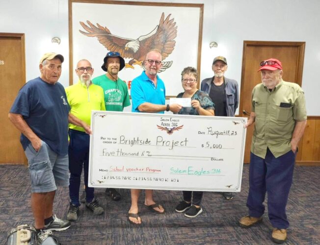 Salem Eagles makes donation toward School Voucher Program | News, Sports, Jobs - Vimarsana News