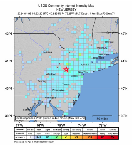 Earthquake shakes the Northeast | News, Sports, Jobs - Williamsport Sun-Gazette - Vimarsana News