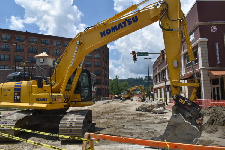 Downtown Wheeling Streetscape Project Work Zone Engulfs City | News, Sports, Jobs - Vimarsana News