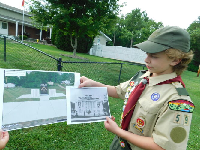 Teen Plans To Update Veterans Monument in Lafferty as Eagle Scout Project | News, Sports, Jobs - Vimarsana News