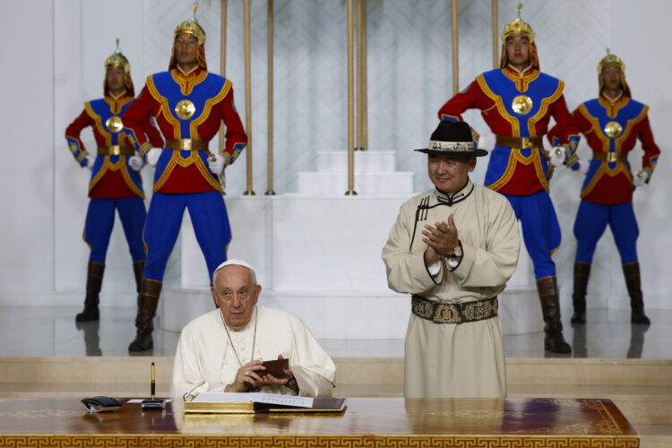 Pope starts Mongolia visit by praising the country's religious freedom dating back to Genghis Khan | News, Sports, Jobs - Vimarsana News
