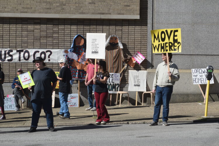 Group Protests Treatment of Homeless in Wheeling; Plan To Dismantle Camp Put on Hold | News, Sports, Jobs - Vimarsana News