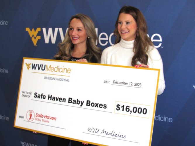 WVU Medicine Wheeling Hospital Donates $16K Toward Safe Haven Baby Box Effort | News, Sports, Jobs - Vimarsana News