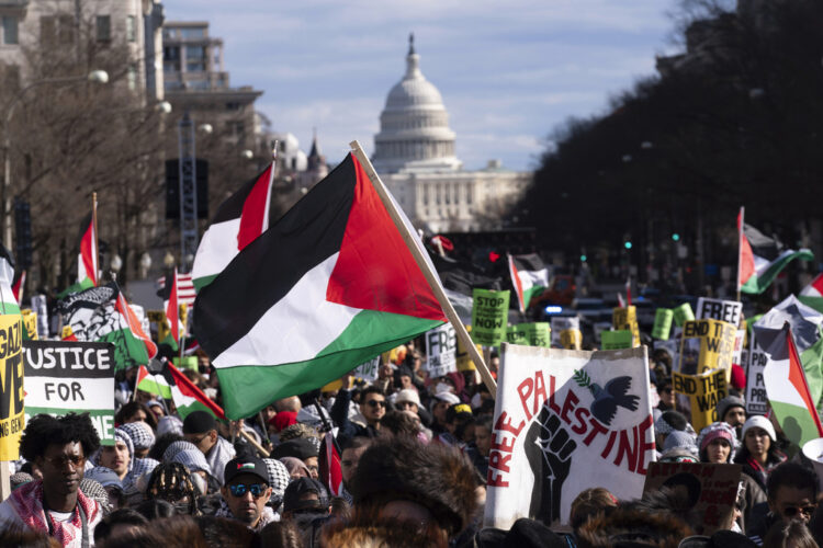 A global day of protests draws thousands in Washington and other cities in pro-Palestinian marches | News, Sports, Jobs - Vimarsana News