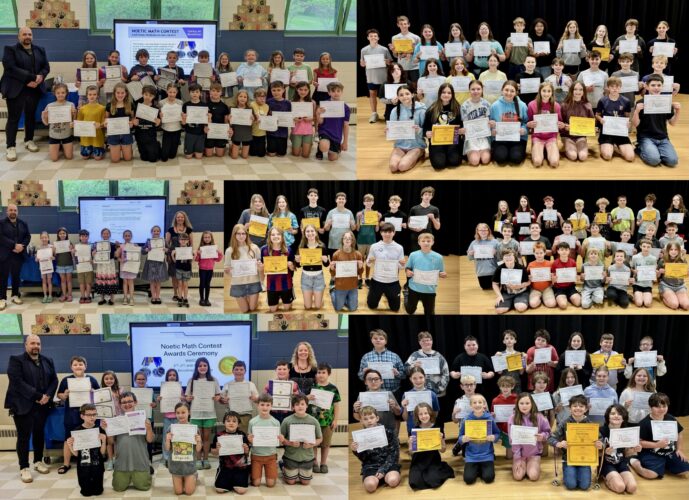 Three students earn National Honor Roll in Spring Noetic Math Contest