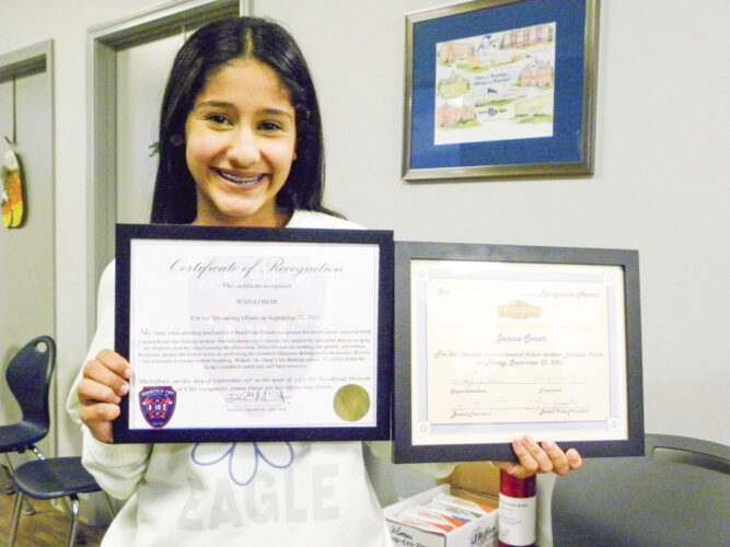 Seventh-grader honored for saving friend | News, Sports, Jobs - Vimarsana News