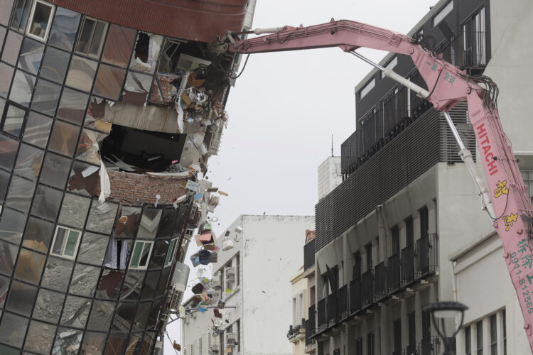 Rescue teams in Taiwan searching for family feared trapped in rockslide following earthquake