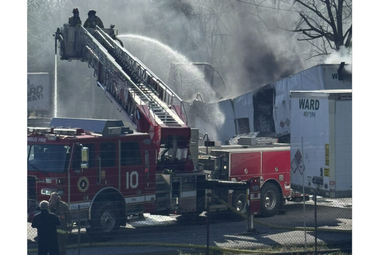 Fire in truck carrying lithium ion batteries leads to 3-hour evacuation in Columbus