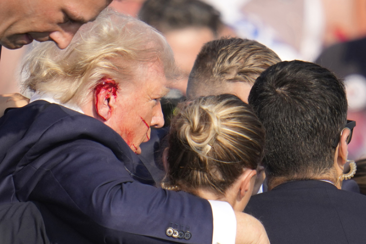 Bullet strikes Trump
