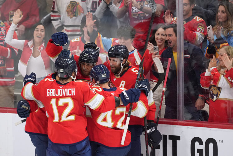 Boqvist scores as Panthers beat &lsquo;Hawks on banner-raising night