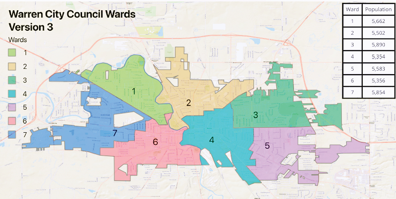 Warren updates ward map