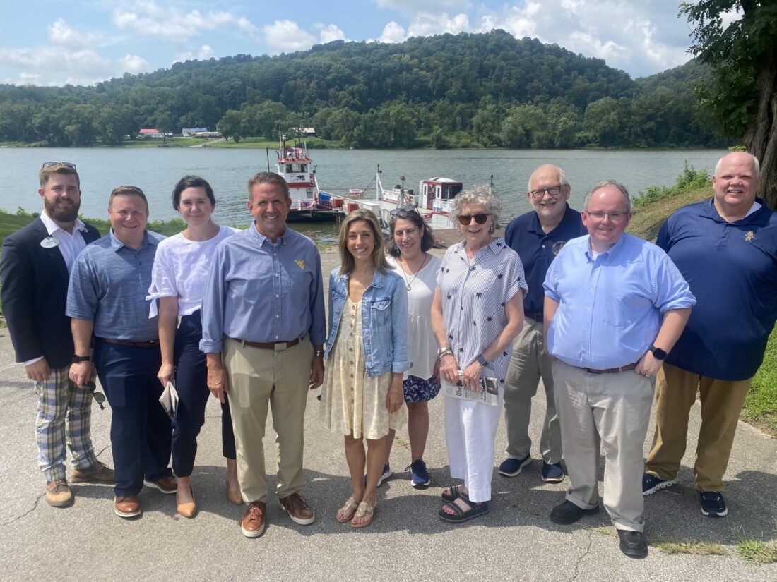 WVU President Michael T. Benson Visits Sistersville on Statewide Tour