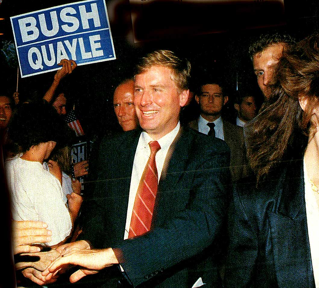 Dan Quayle - eyes rolled, all the way to the backs of most heads.