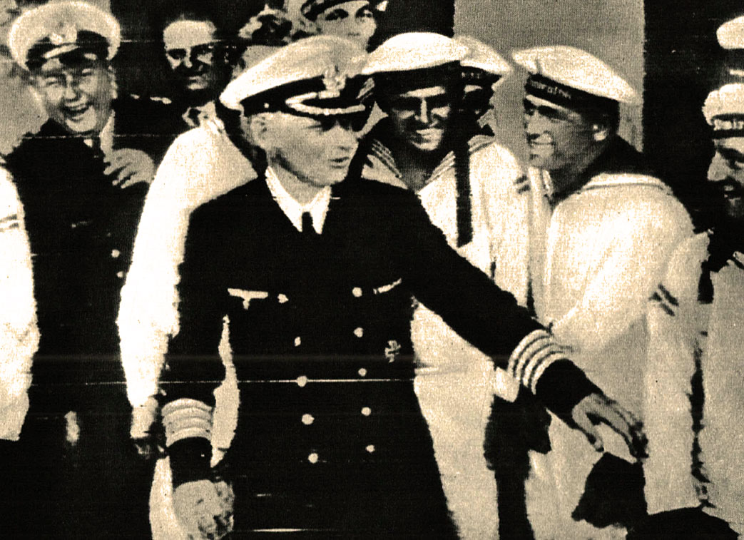 Graf Spee Captain Langsdorff and crew - the crew got to sit out the war in South America. Langsdorff would be dead of an apparent suicide a short time later.