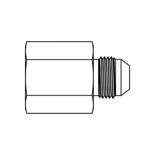 2406-06-06 Straight JIC Reducer/Expander, 9/16-18 Nominal, Female JIC ...