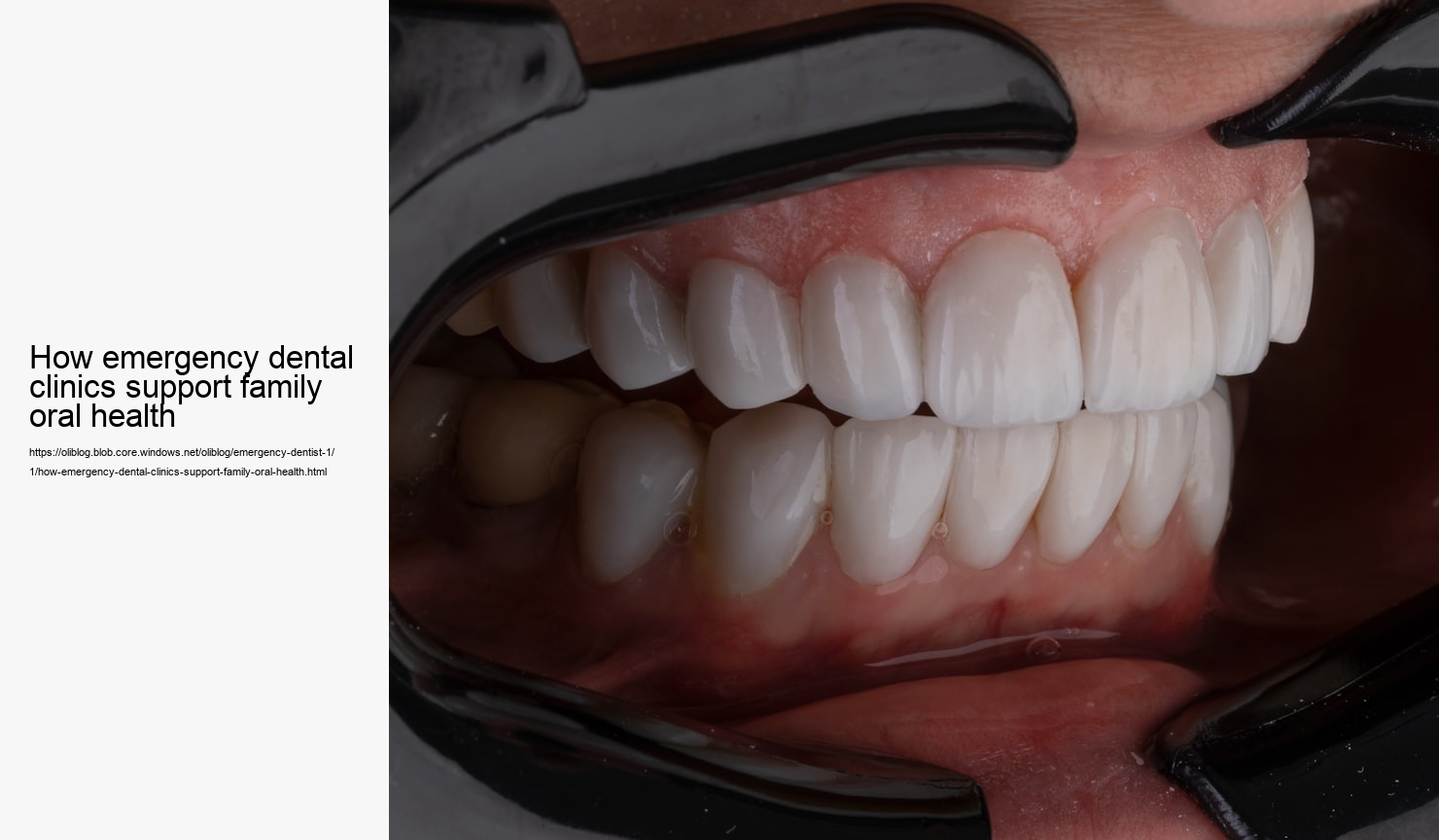 How emergency dental clinics support family oral health