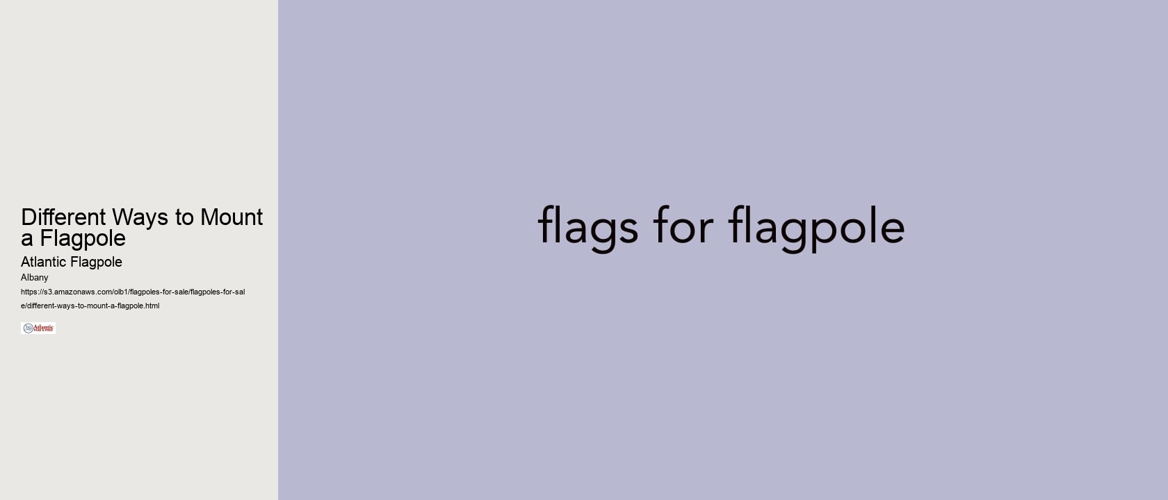Different Ways to Mount a Flagpole