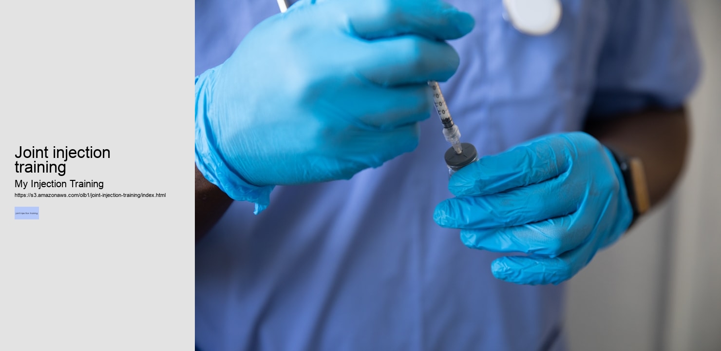 joint injection training