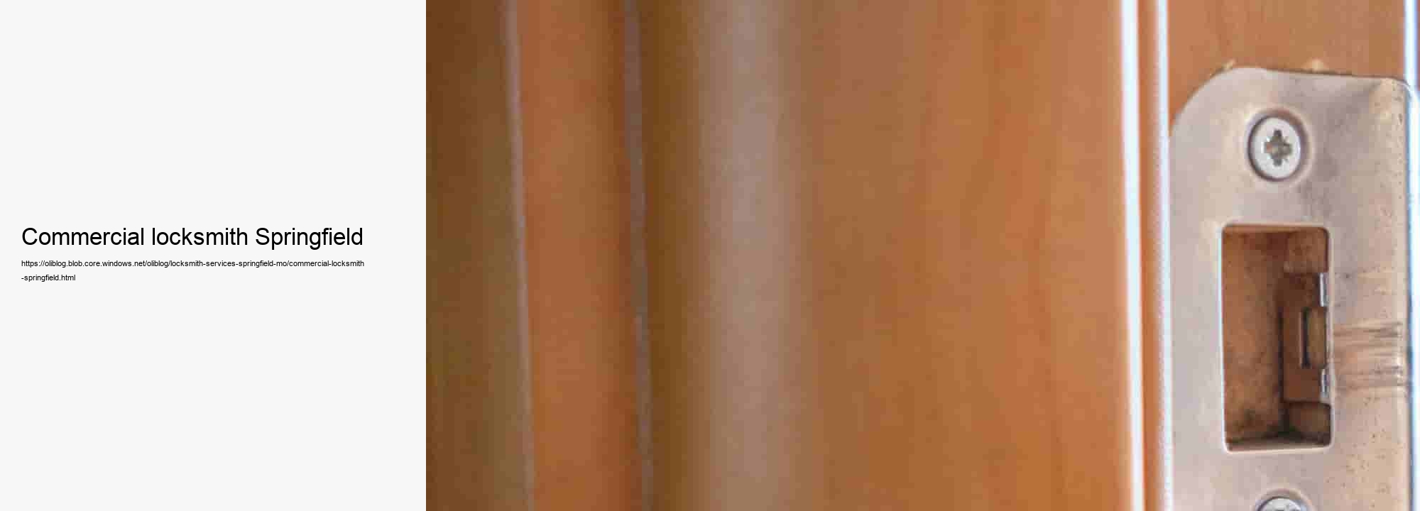 Commercial locksmith Springfield