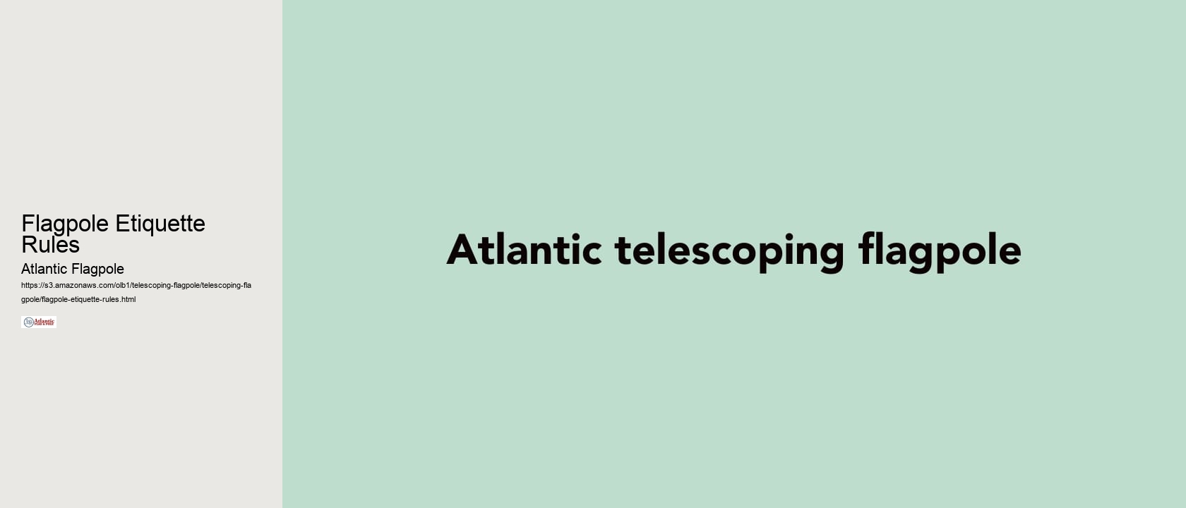 Flagpole Etiquette Rules